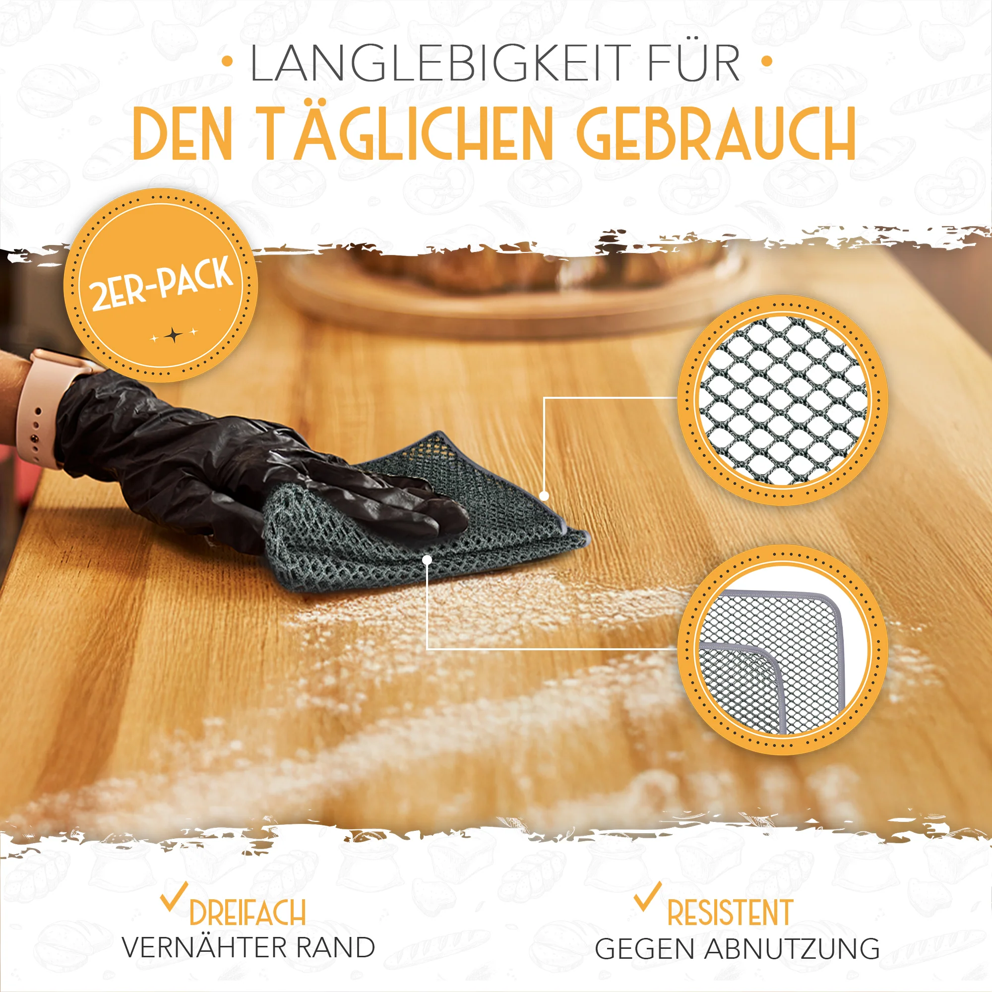 2er Set Teigreinigungstücher - Image 3