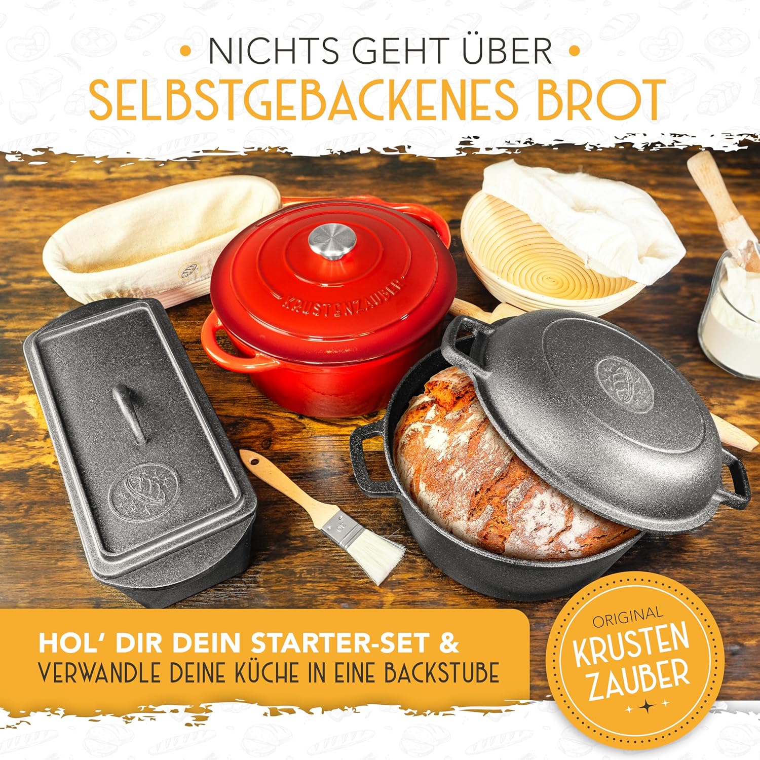 2x 600ml Starter Set - Gärglas mit Spatel und Thermometer - Image 7