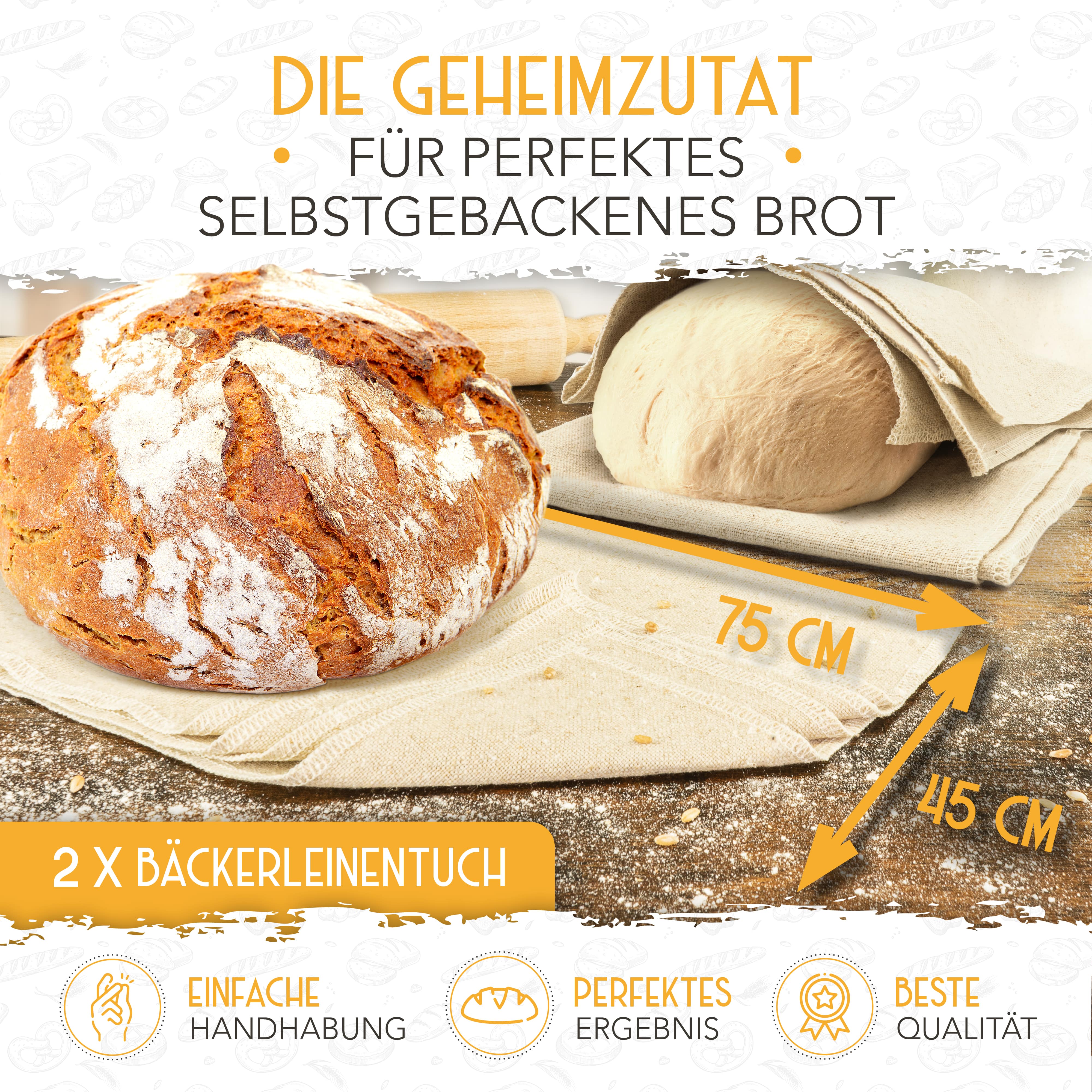 Bäckerleinen-Set + 2x Bäckermesser - Image 5