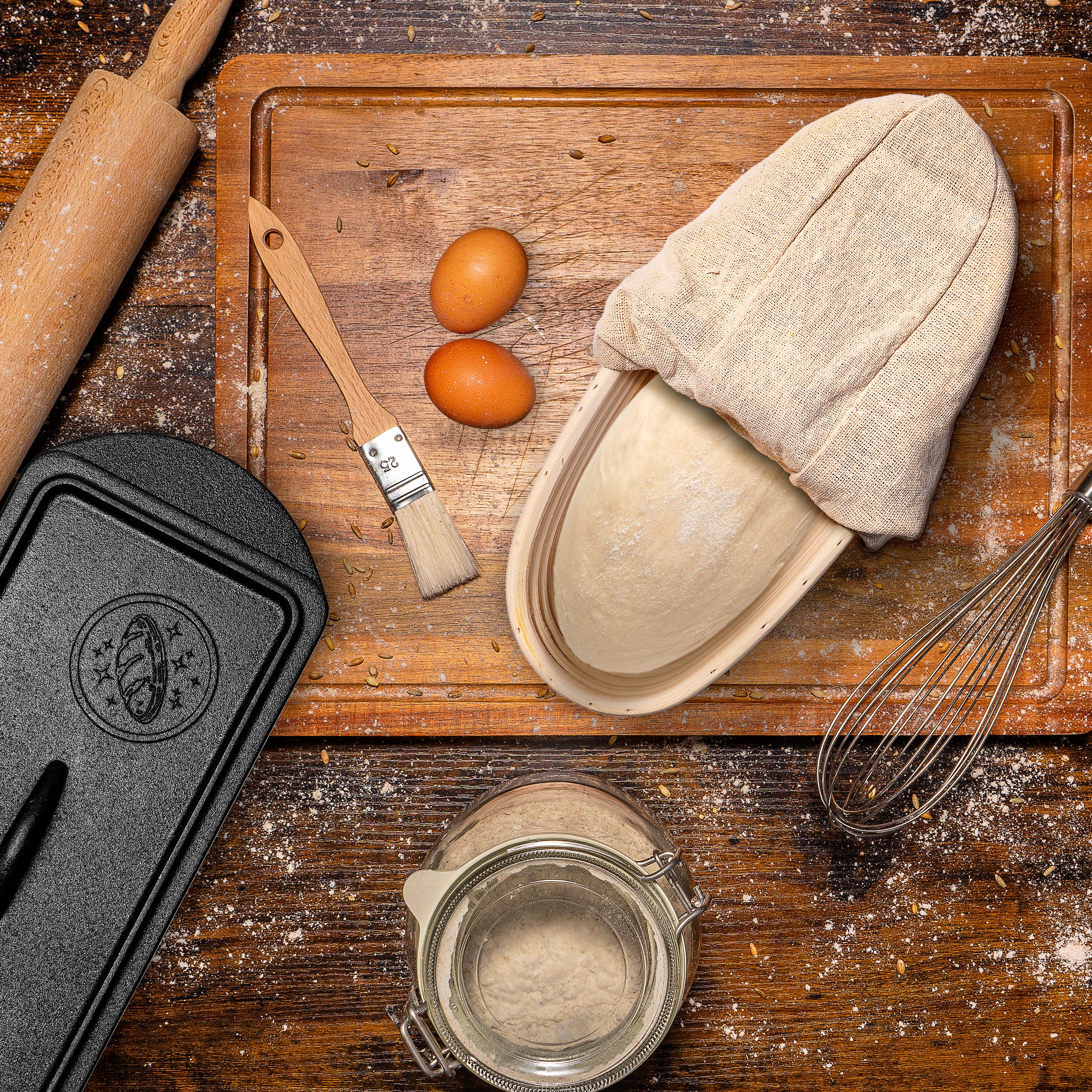 Brotbackform 28cm mit Deckel inkl. Gärkorb - Image 13