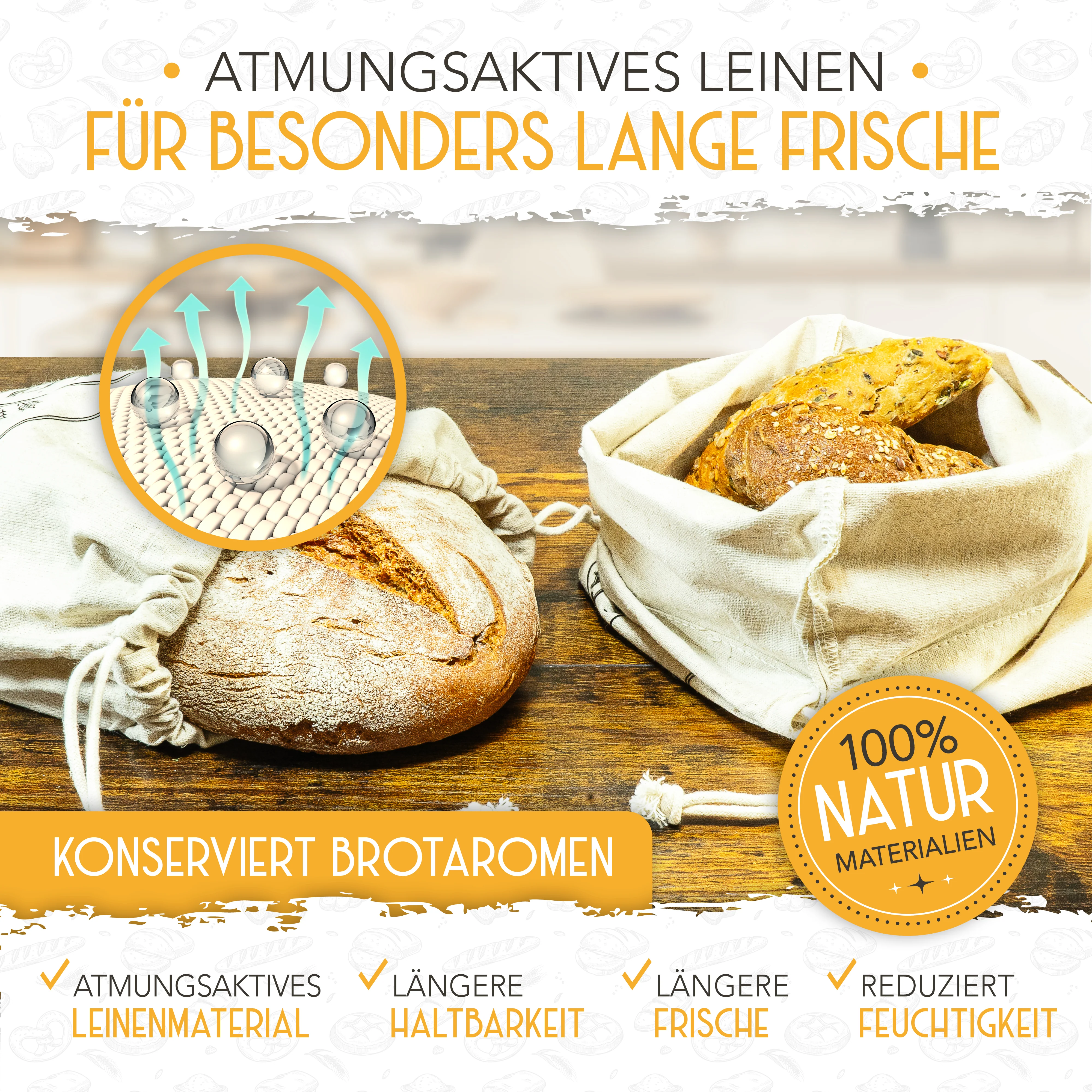 Brotbeutel Set 40x30cm - Image 6