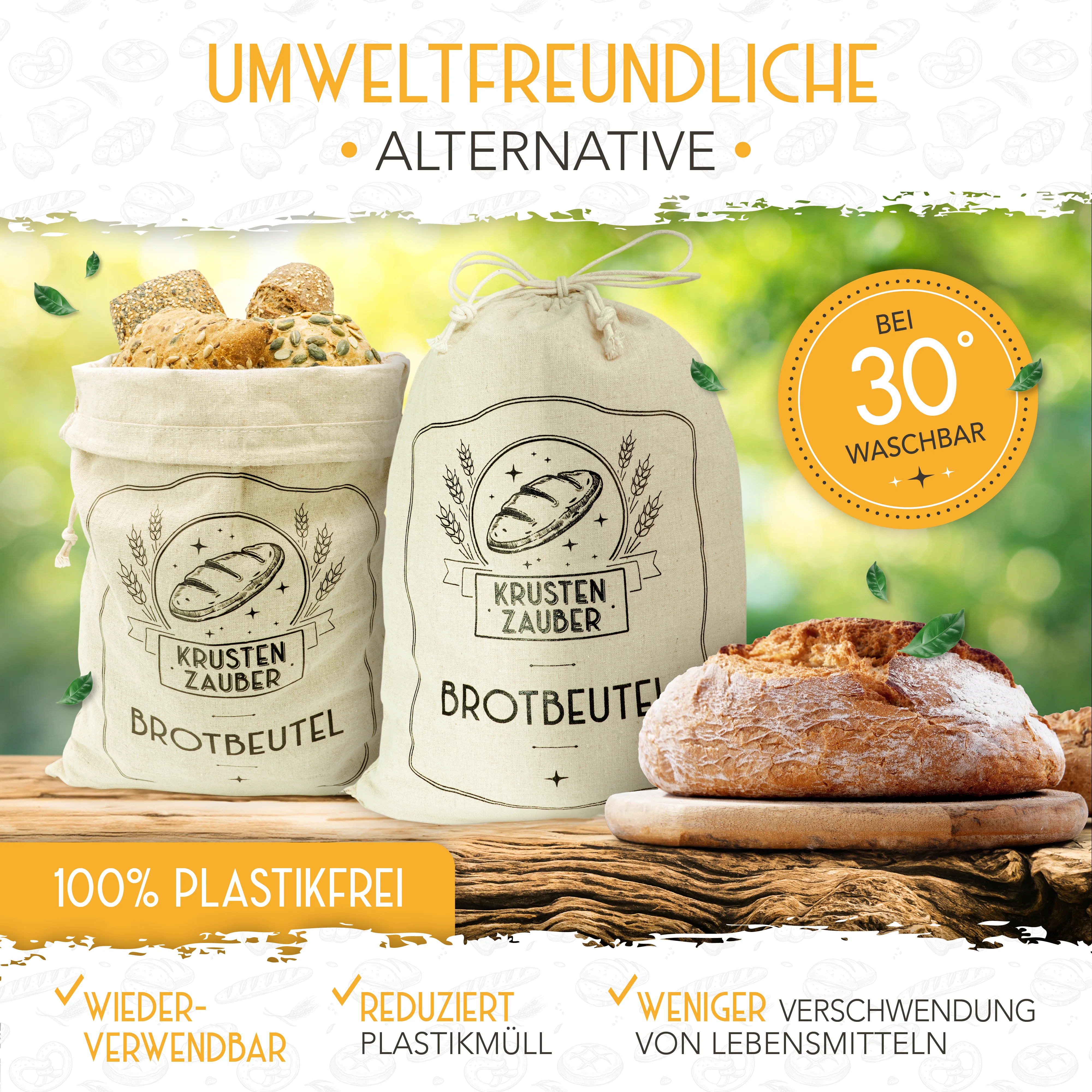 Brotbeutel Set 40x30cm - Image 7