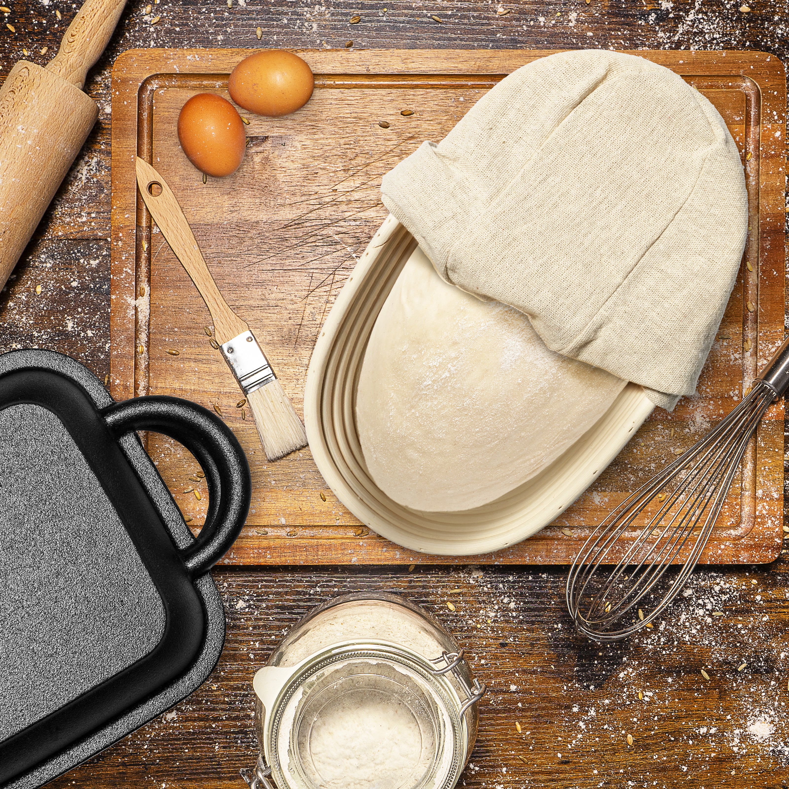 2-in-1 Gusseisen Bräter 3,6l mit Deckel inkl. Gärkorb - Image 14