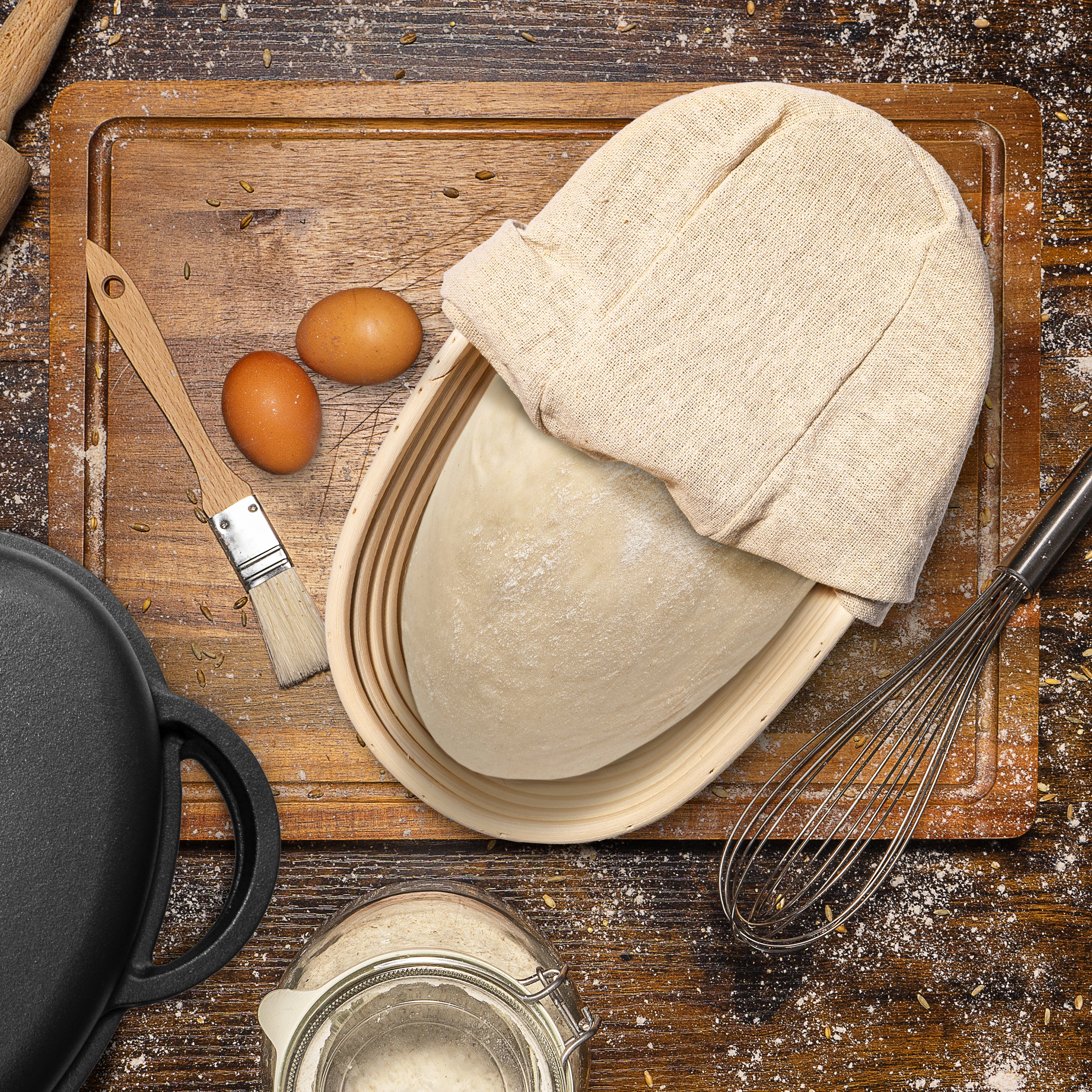 2-in-1 Gusseisen Bräter 6,0l mit Deckel inkl. Gärkorb - Image 14