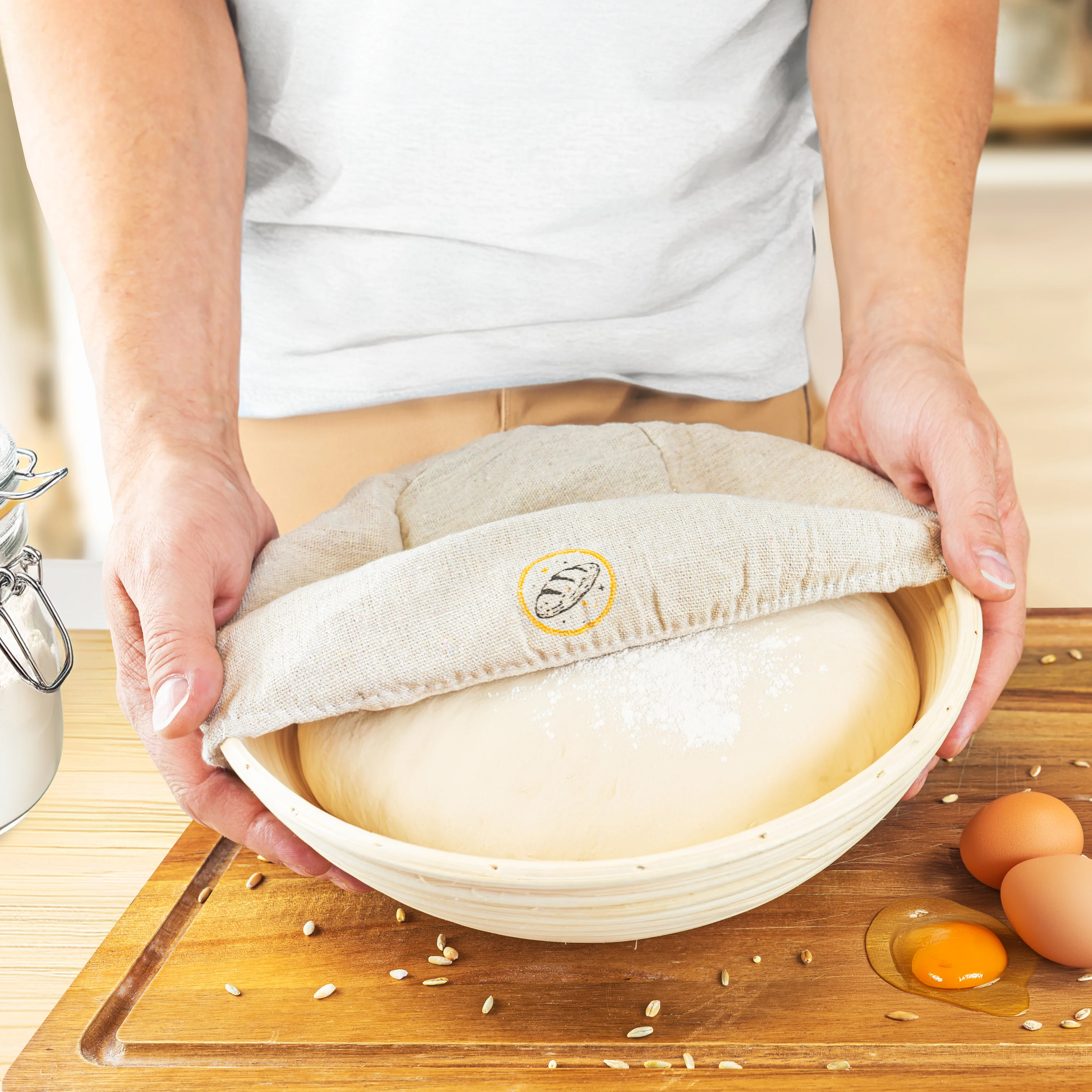 2-in-1 Gusseisen Brotbacktopf 4,7l mit Deckel und Gärkorb - Image 16