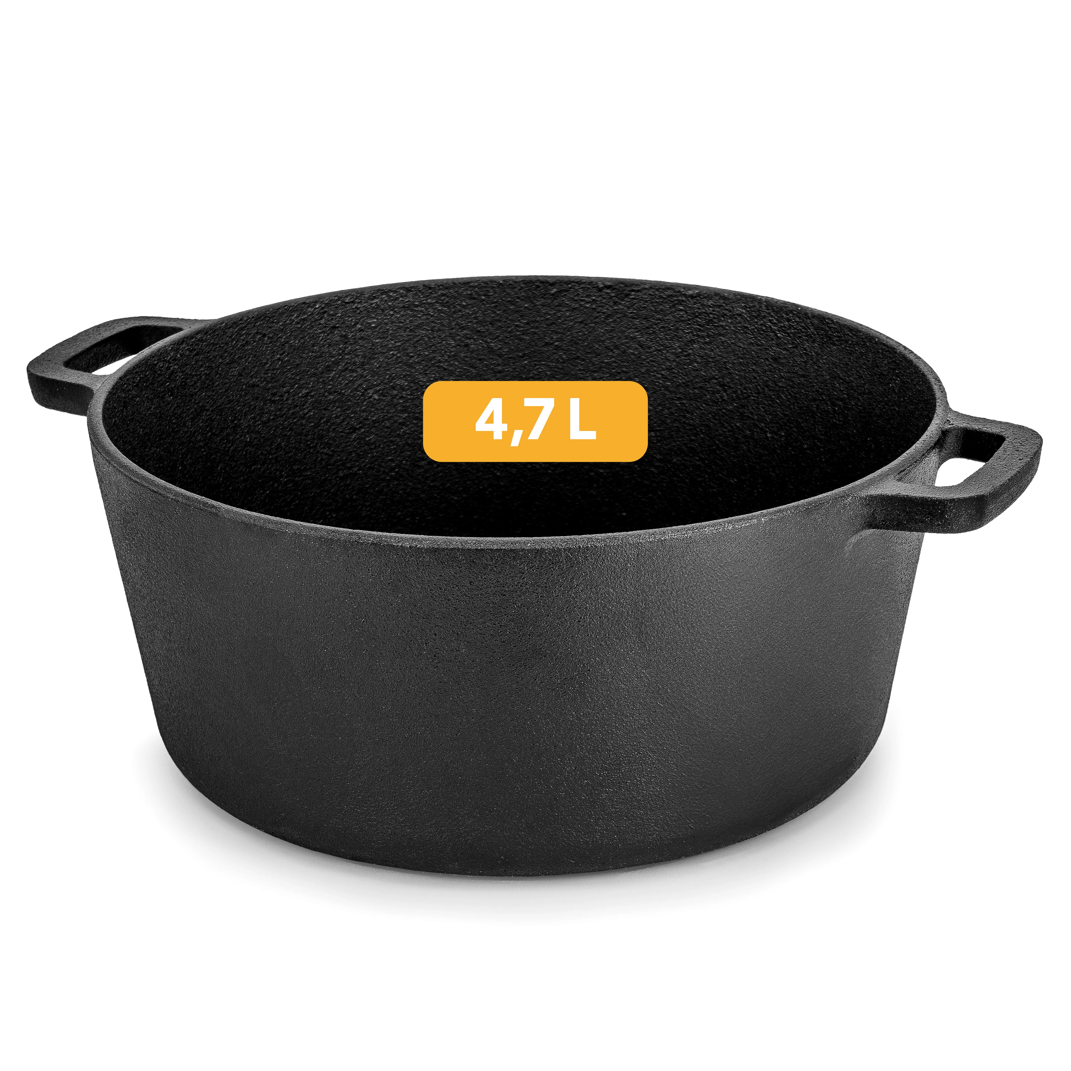 2-in-1 Gusseisen Brotbacktopf 4,7l mit Deckel und Gärkorb - Image 3