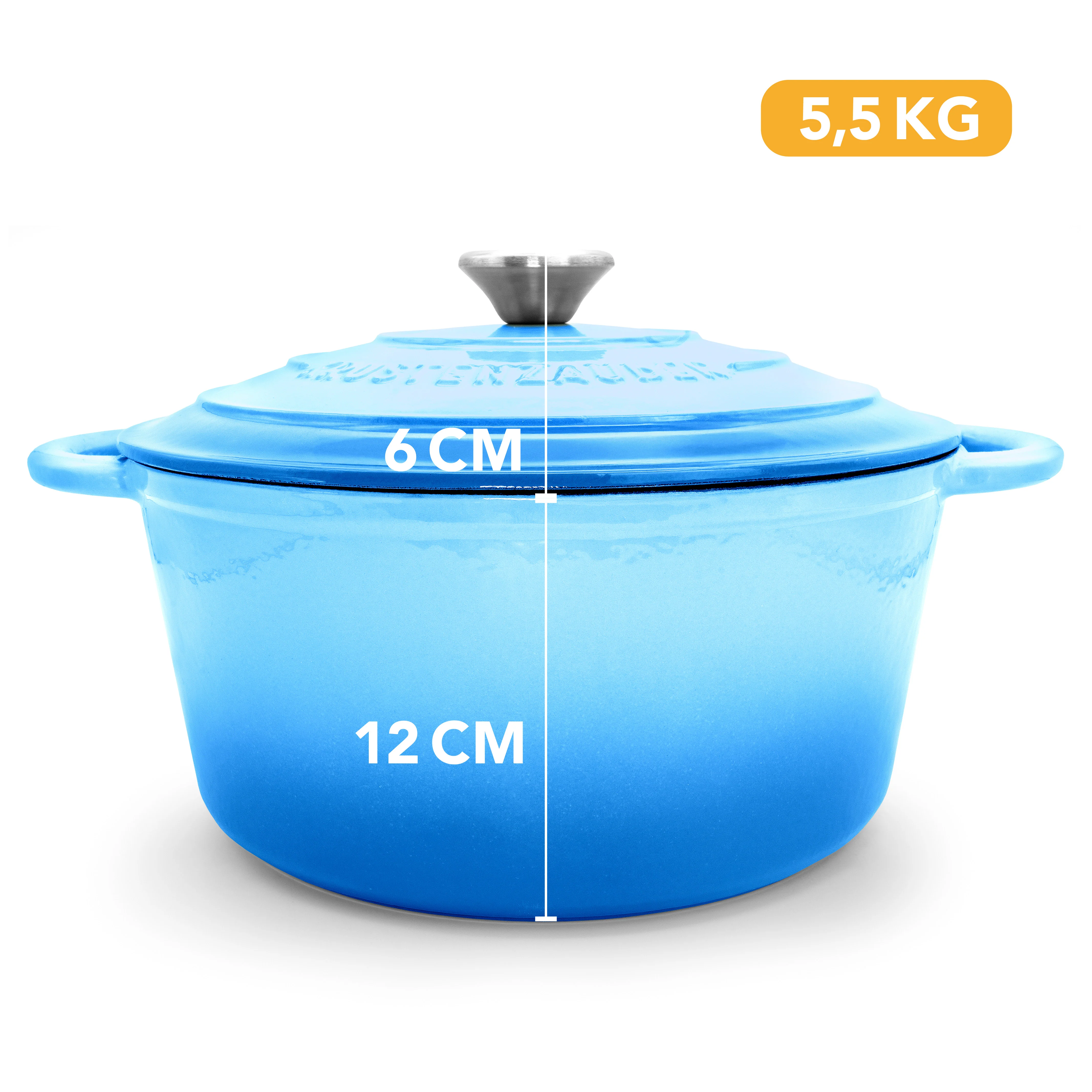 Gusseisen Emaille Brotbacktopf 4,7l mit Gärkorb - Image 10