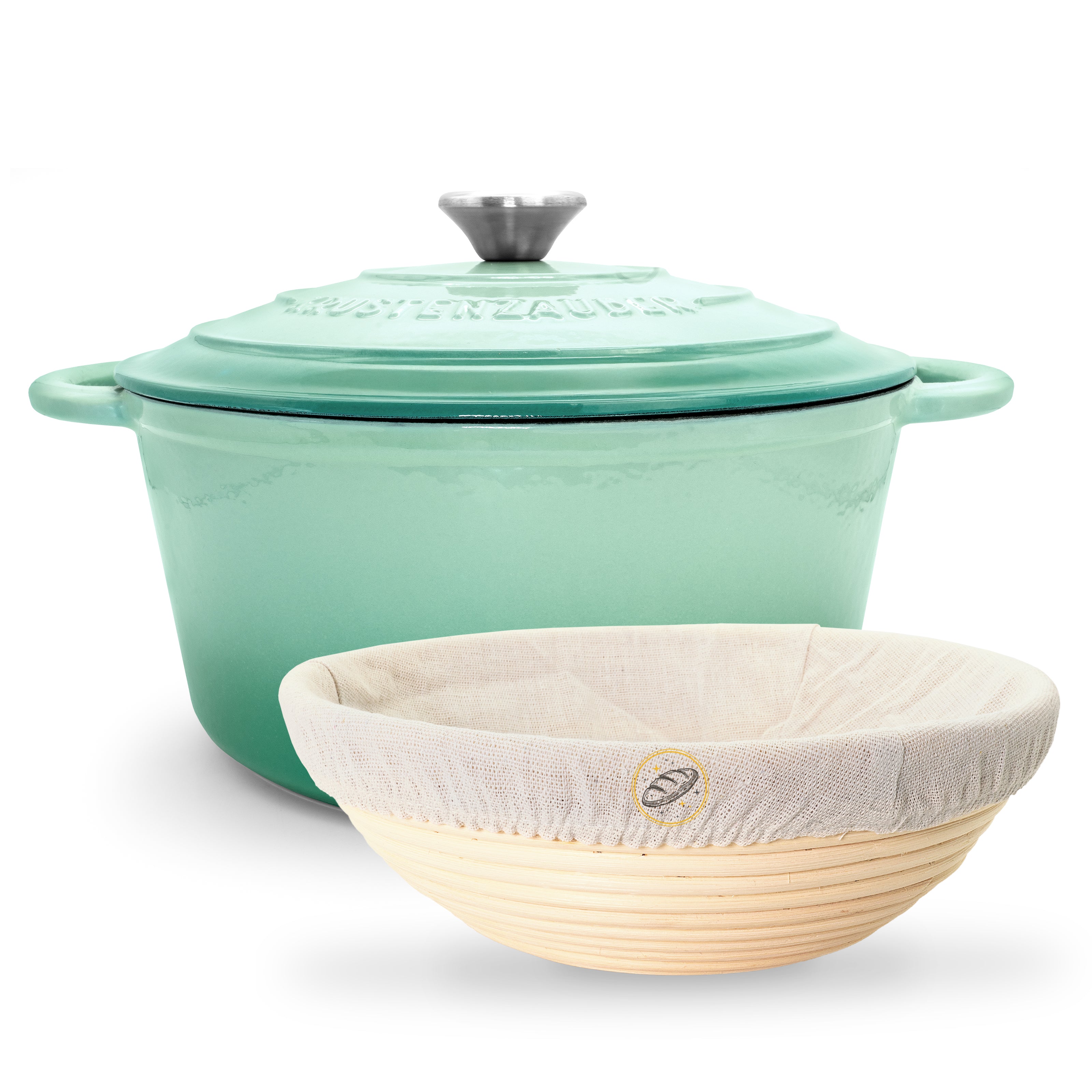 Gusseisen Emaille Brotbacktopf 4,7l mit Gärkorb - Image 17