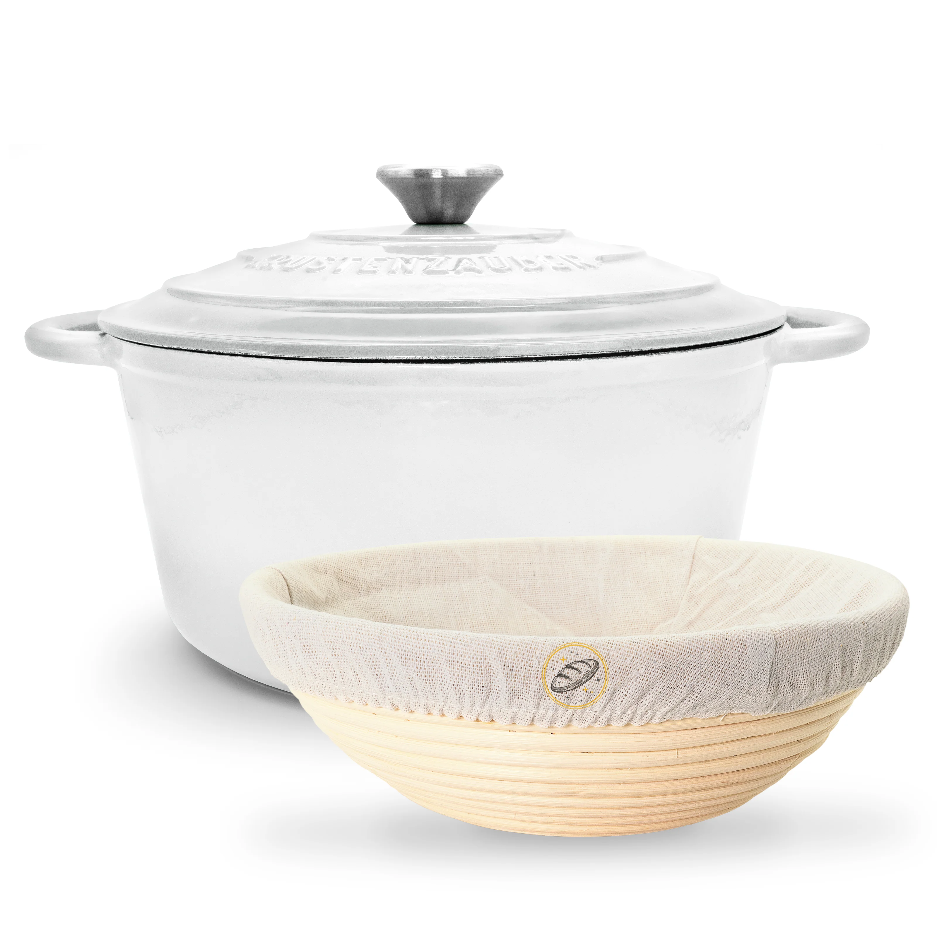 Gusseisen Emaille Brotbacktopf 4,7l mit Gärkorb - Image 25