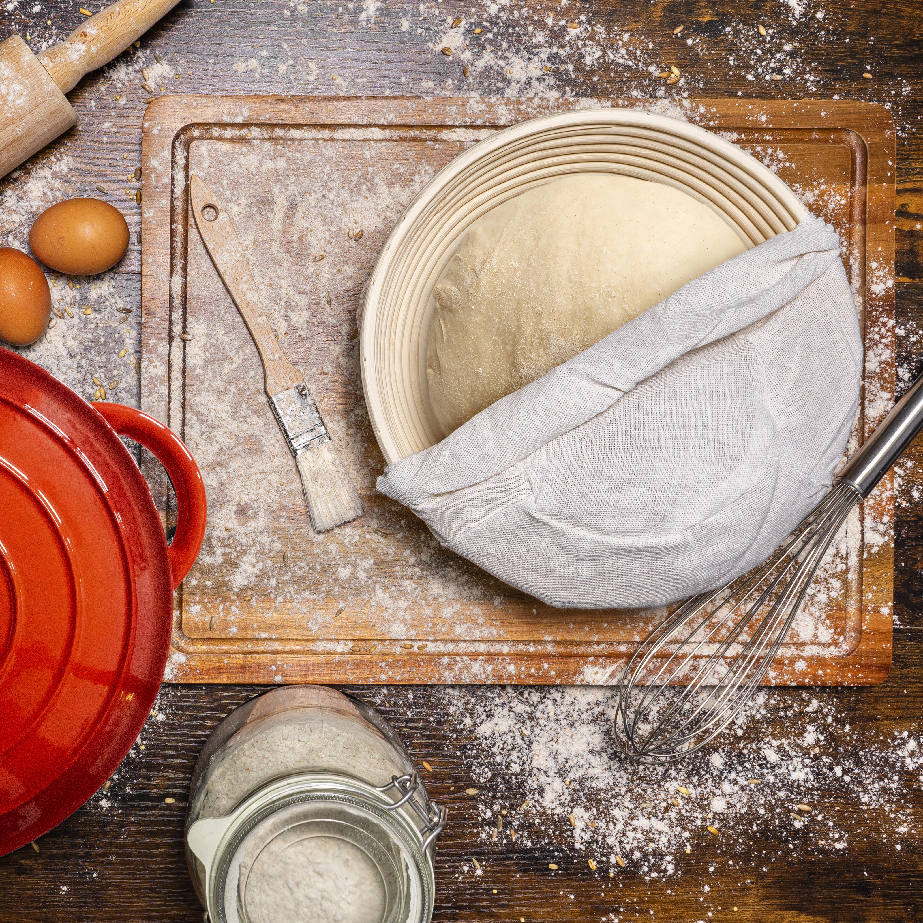 Gusseisen Emaille Brotbacktopf 4,7l mit Gärkorb - Image 52