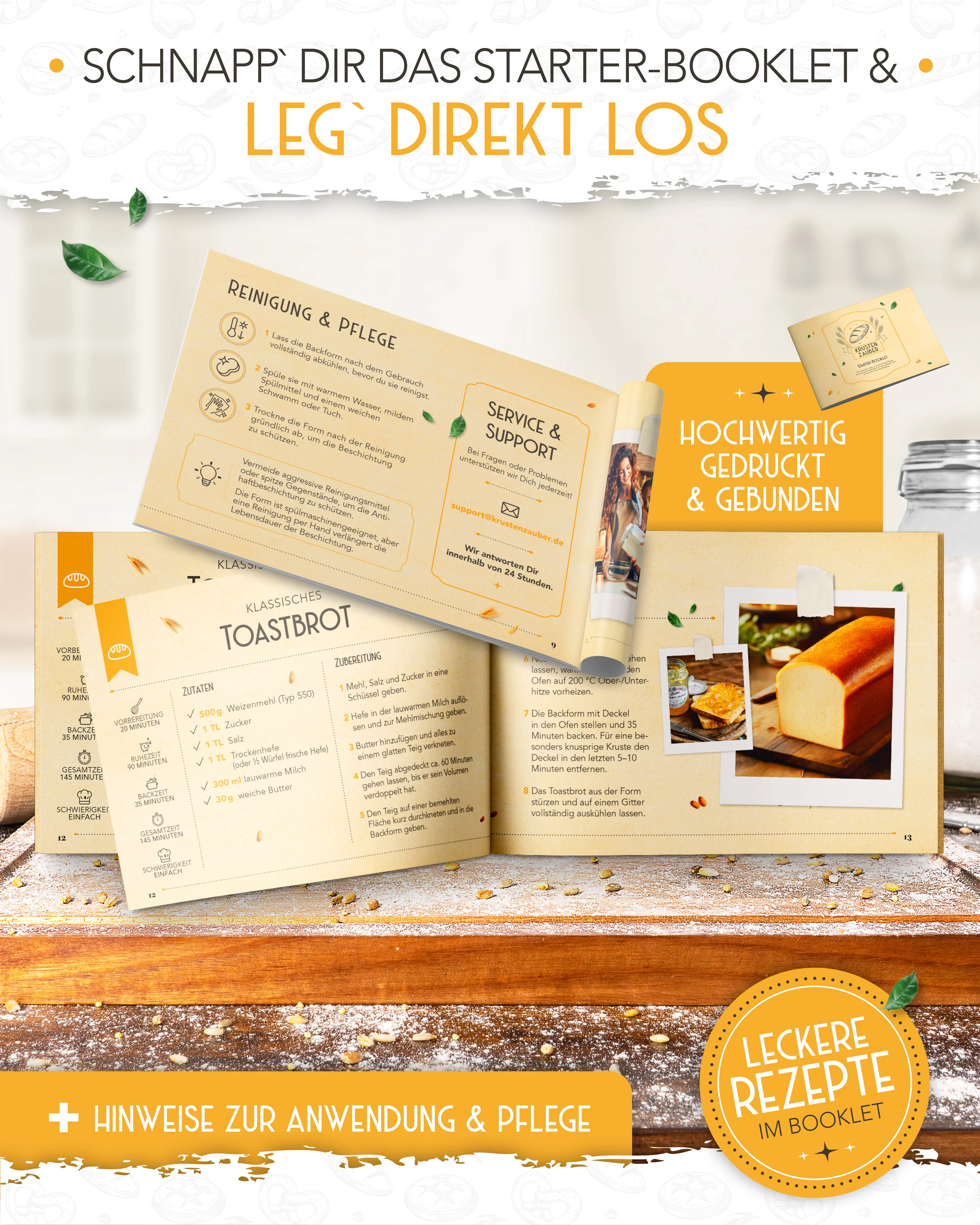 Kohlenstoffstahl Brotbackform mit Deckel - Image 6