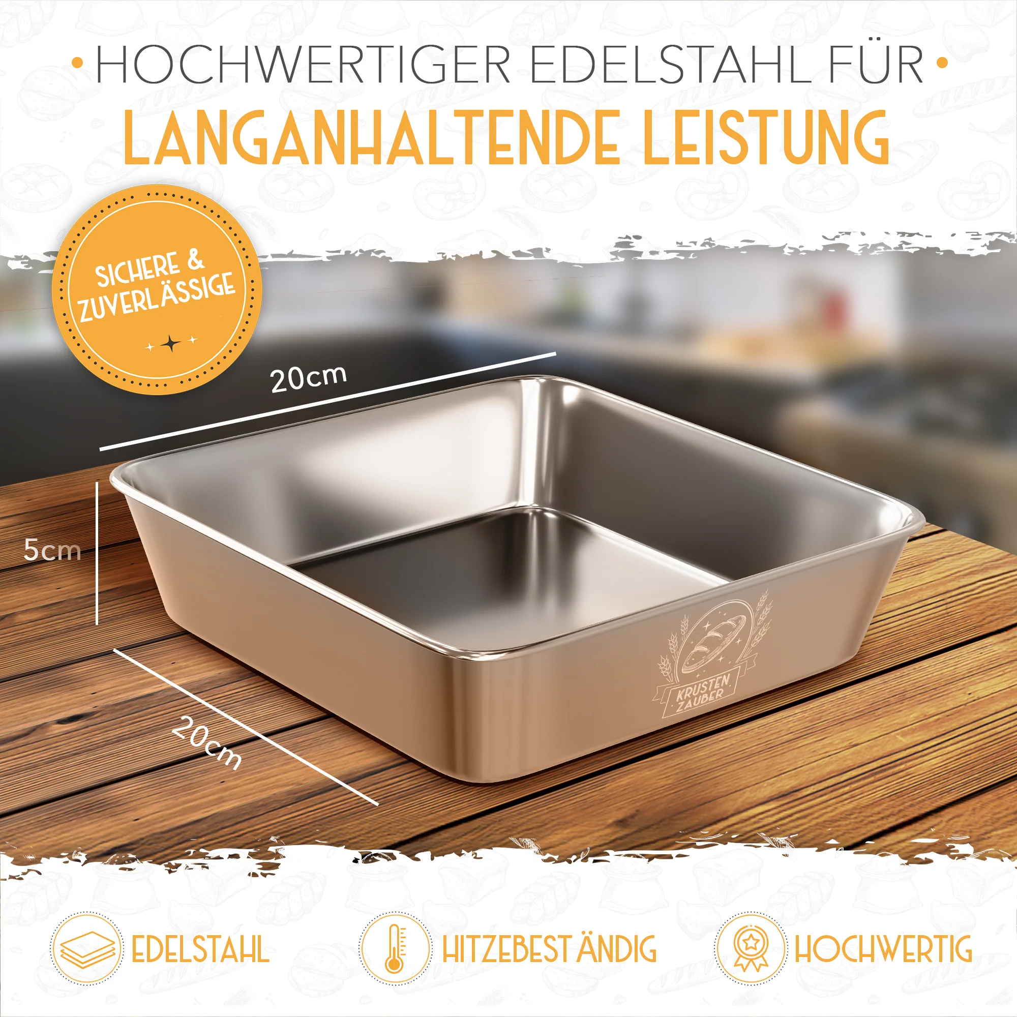 Lavasteine samt Edelstahl Dampfschüssel zum Brot backen - Image 5