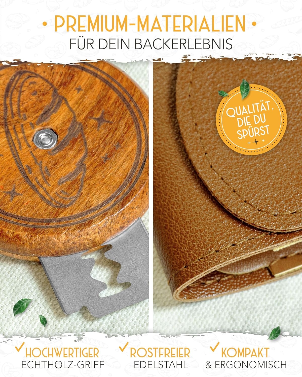 Teigmesser mit rundem Holzgriff - Image 4