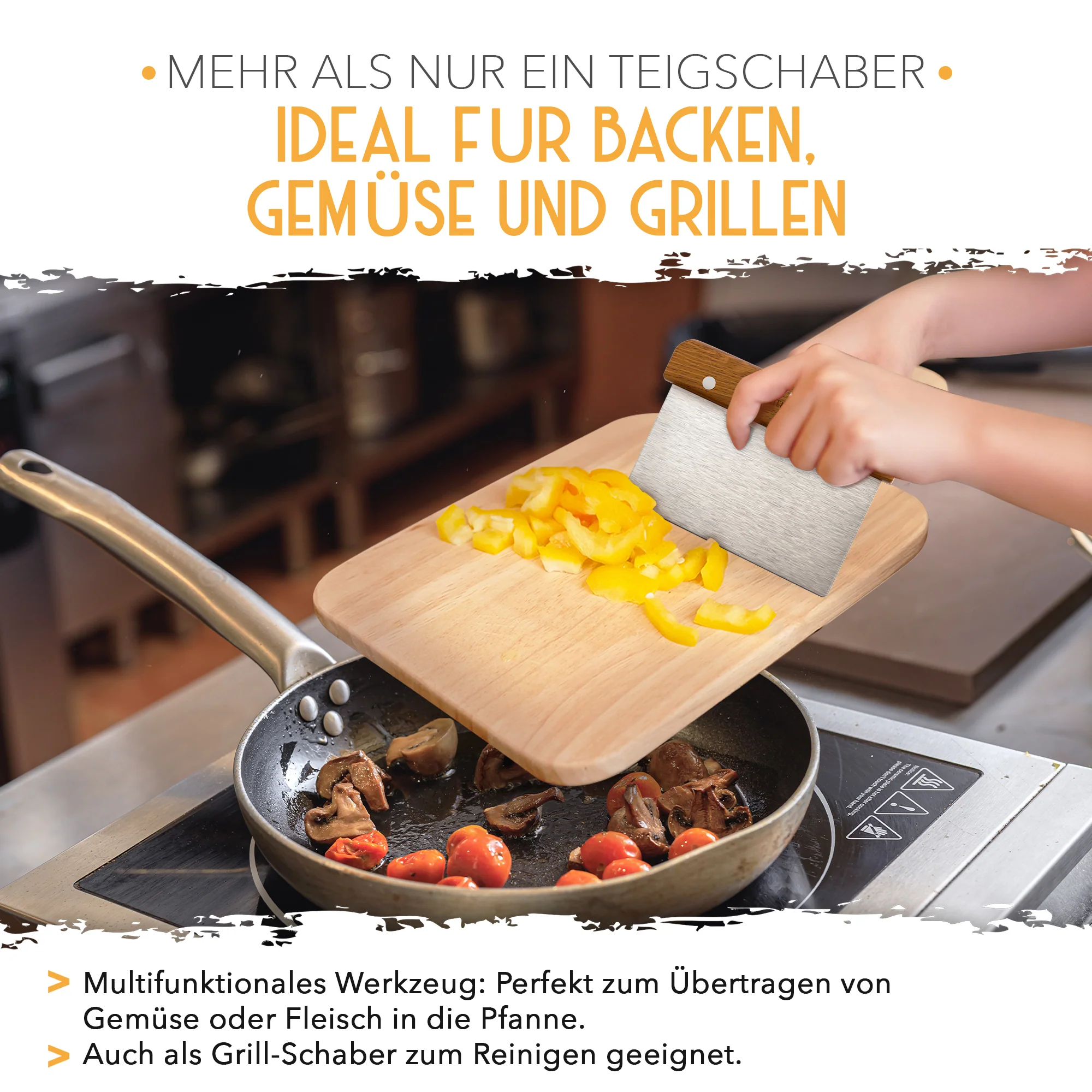 Teigschneider aus Edelstahl 18 cm mit Holzgriff - Image 6