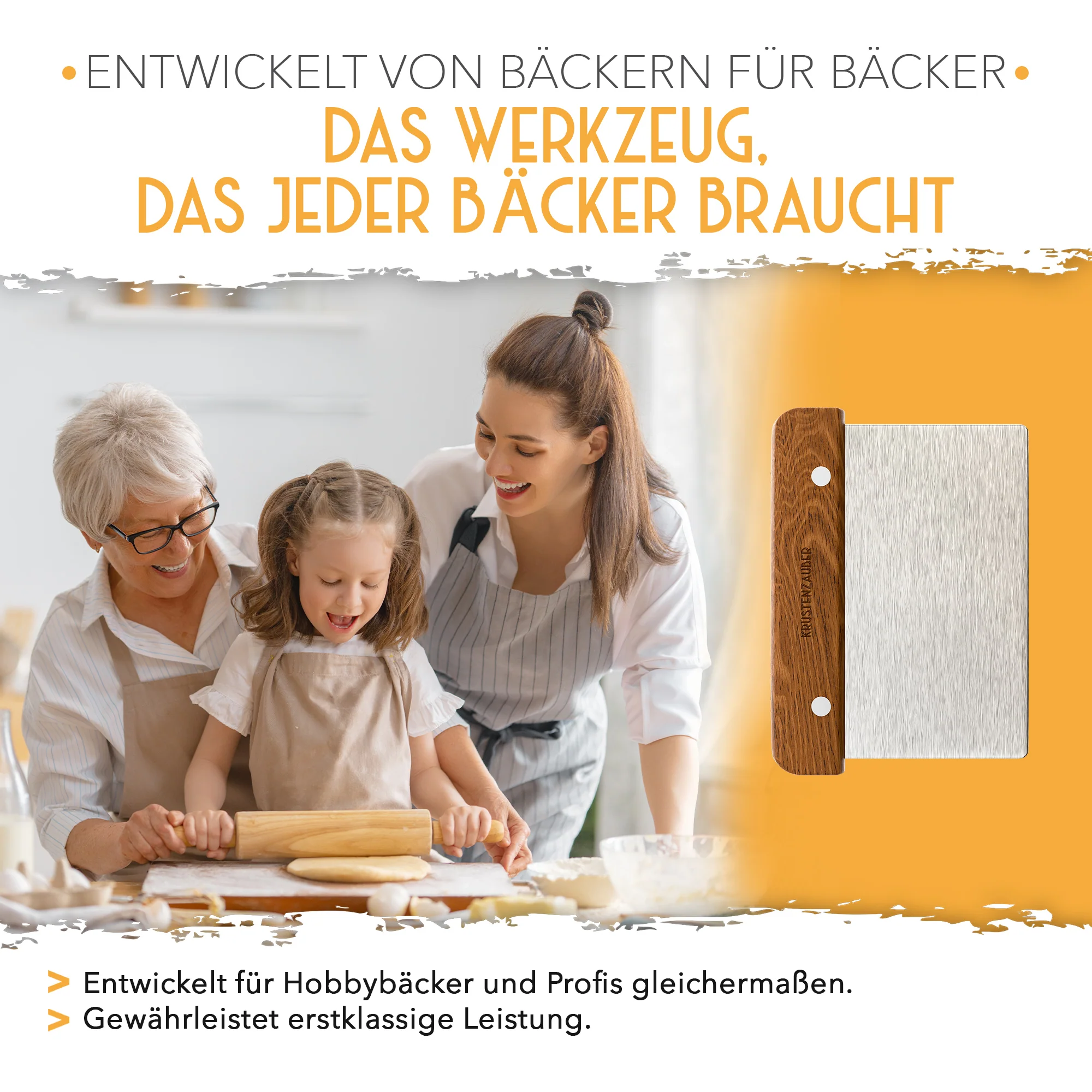 Teigschneider aus Edelstahl 18 cm mit Holzgriff - Image 7